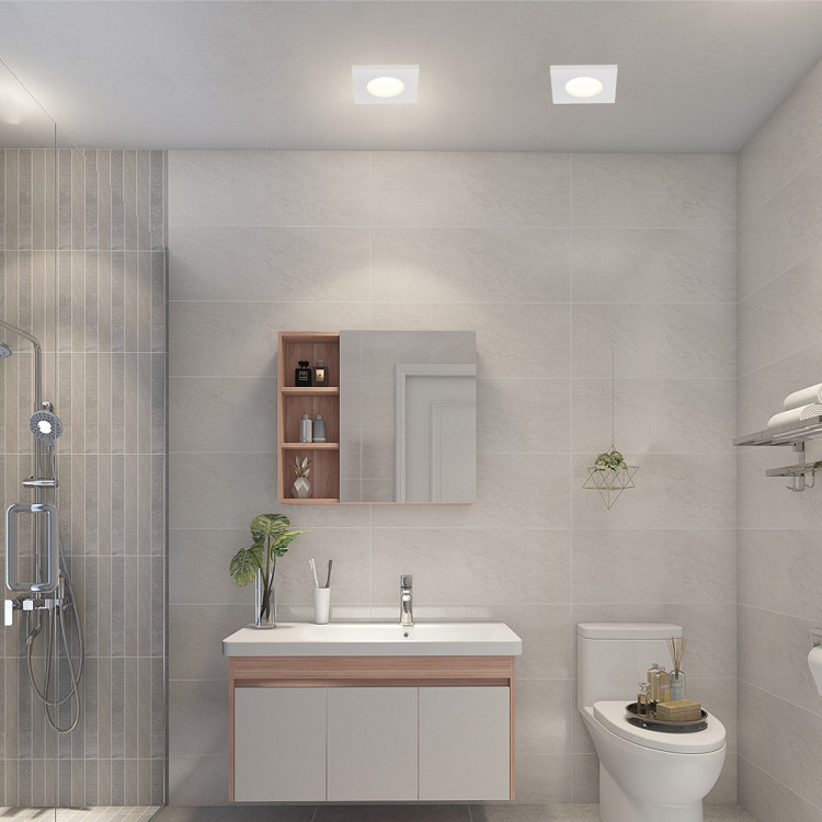 Oczko podtynkowe kwadratowe Lagos białe IP65 1xGU10 - 8098