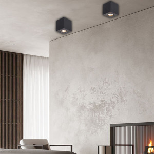 Oprawa natynkowa Lyon czarna 1xGU10