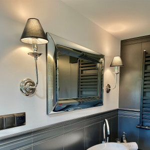 Kinkiet Glamour srebrno - czarny 1xE14