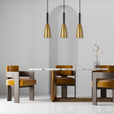 Lampa wisząca Solin 3 złota 3xE27