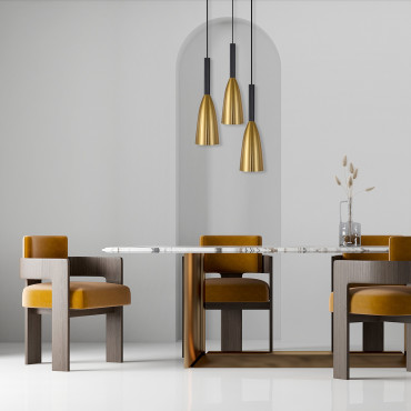 Lampa wisząca Solin 3 złota 3xE27