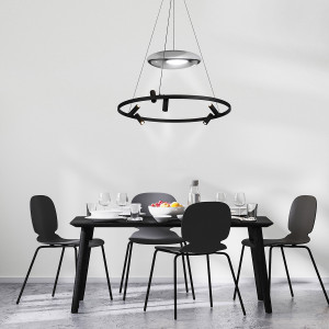 Lampa wisząca Almeria czarna LED 4000K