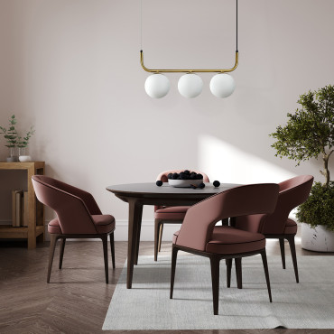 Lampa wisząca Alisa złota 3xE14