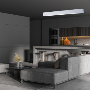 Lampa sufitowa Ibros 93 cm biała 24W IP44 LED CCT