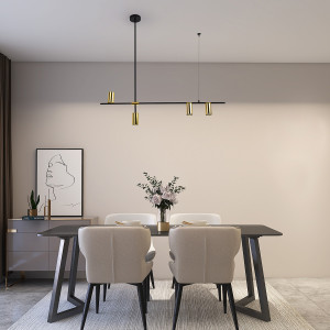 Lampa wisząca Arizona czarno - złota 4xGU10