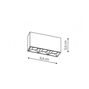 Reflektor do szynoprzewodów Magnetic Star czarny LED 4000K