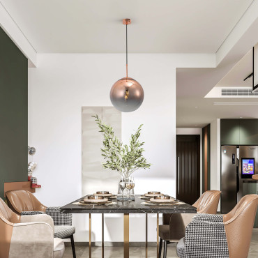 Lampa wisząca Palla miedziana 1xE14