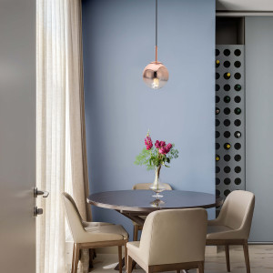 Lampa wisząca Palla miedziana 1xE14