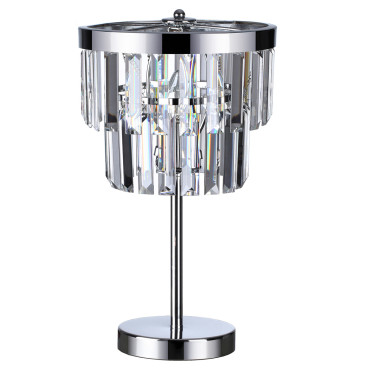 Lampa stołowa Vetro srebrna 1xE14