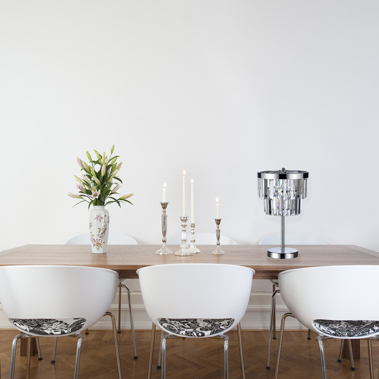 Lampa stołowa Vetro srebrna 1xE14 - 8446