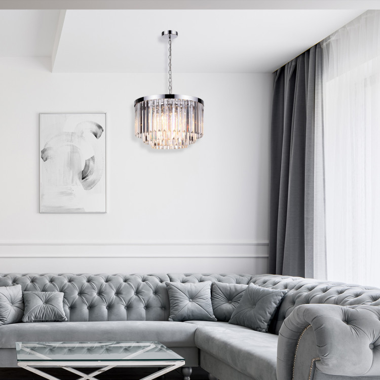 Lampa wisząca Vetro 5 srebrna 5xE14 - 8452