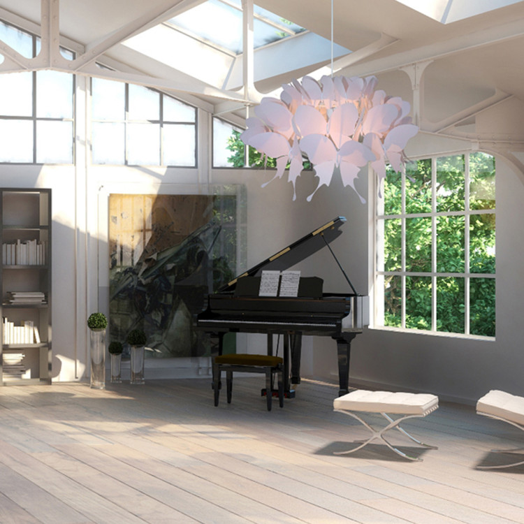 Lampa wisząca Farfalla różowa 1xE27 - 8454