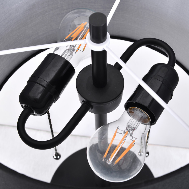 Lampa stołowa Fogo czarna 2xE27 - 8472