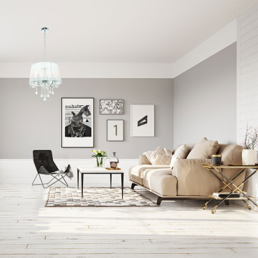 Lampa wisząca Mona srebrna 3xE14