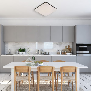 Plafon kwadratowy Babilon 33 cm czarny LED 4000K