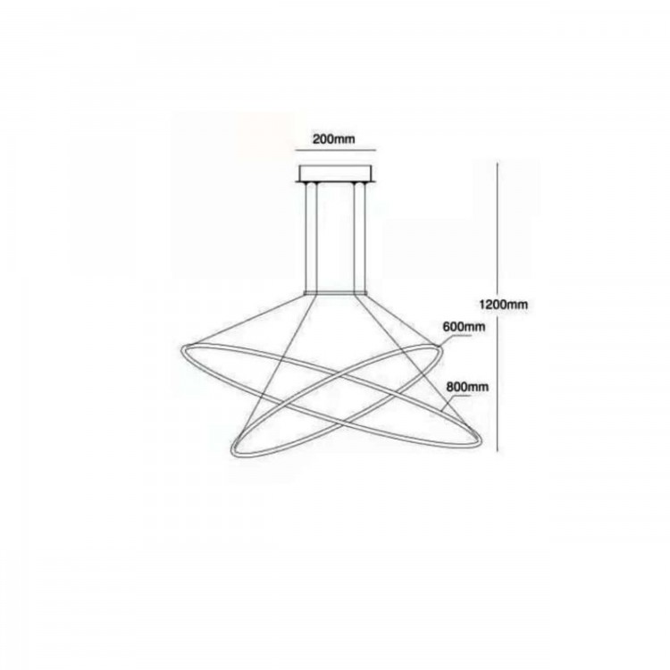 Lampa wisząca Halifax czarna LED CCT - 8539