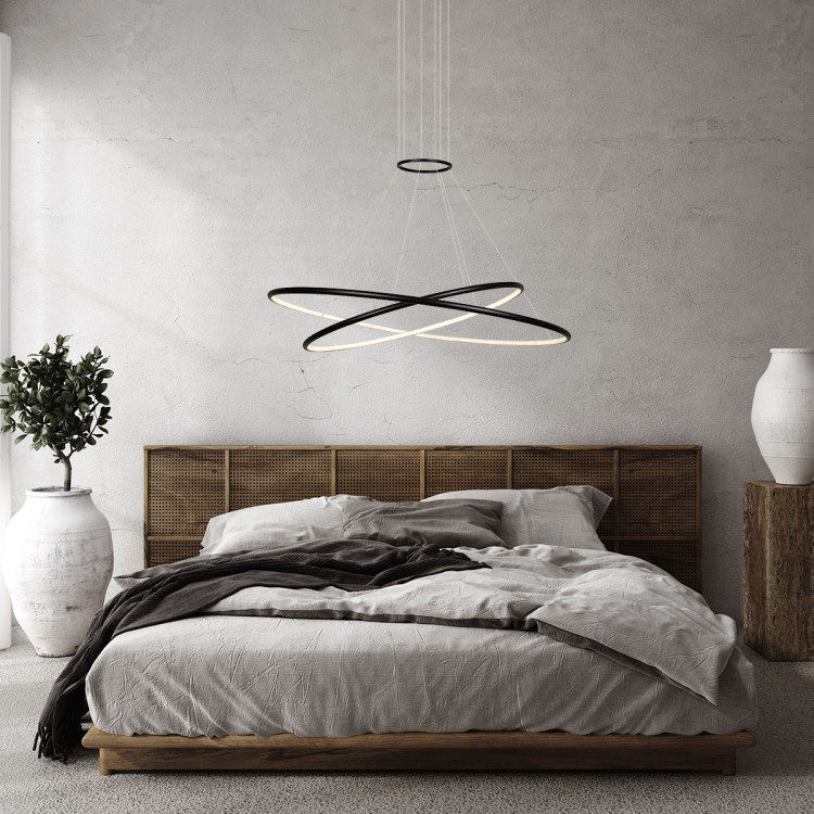 Lampa wisząca Halifax czarna LED CCT - 8544