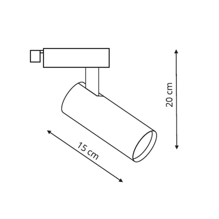 Reflektor do szynoprzewodów Ice 1F czarny 1xGU10 - 8550