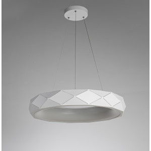 Lampa wisząca Reus biała LED 4000K