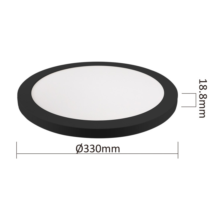 Plafon York czarny 2w1 LED 4000K - 8711