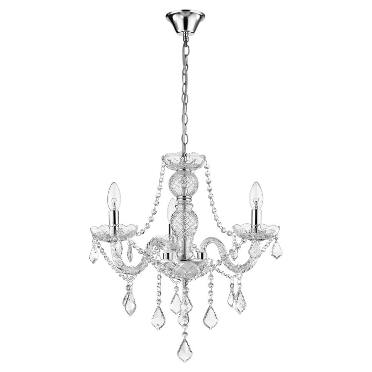 Lampa wisząca Cristallo srebrna 3xE14 - 8725