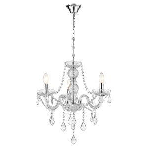 Lampa wisząca Cristallo srebrna 3xE14