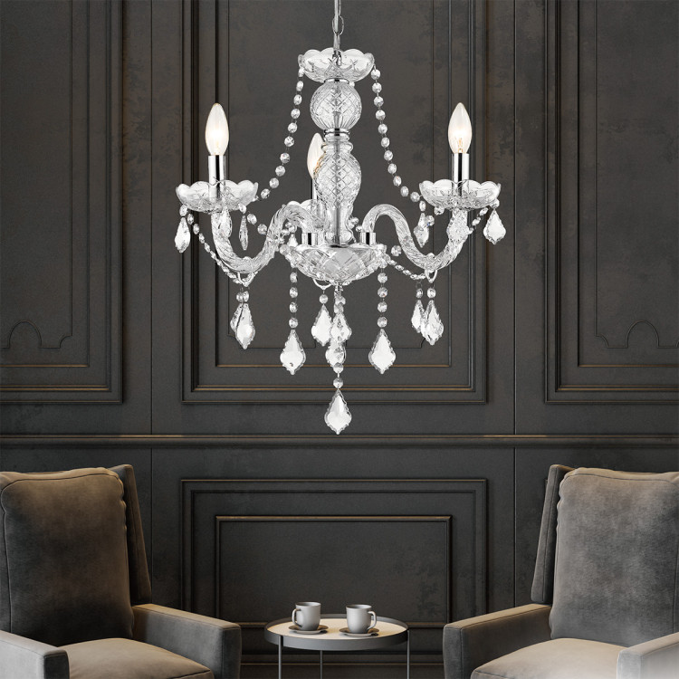 Lampa wisząca Cristallo srebrna 3xE14 - 8730