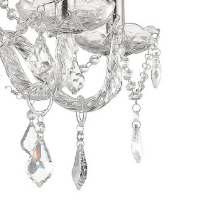 Lampa wisząca Cristallo srebrna 5xE14