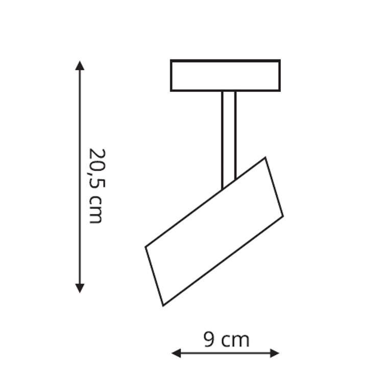 Kinkiet Futuro czarny 1xGU10 - 8859