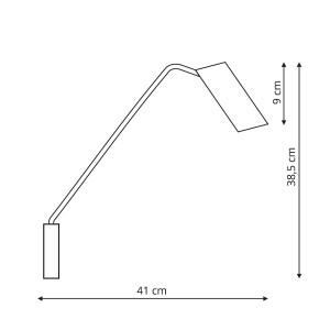Kinkiet z wysięgnikiem Futuro biały 1xGU10