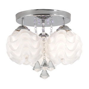 Ozdobny plafon Sada srebrny 3xE14 plus LED