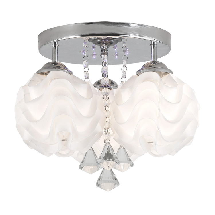 Ozdobny plafon Sada srebrny 3xE14 plus LED - 8887