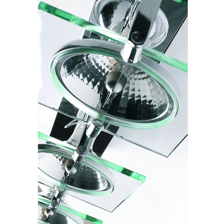 Plafon kinkiet Industrial srebrny 3xQR111 - 8902