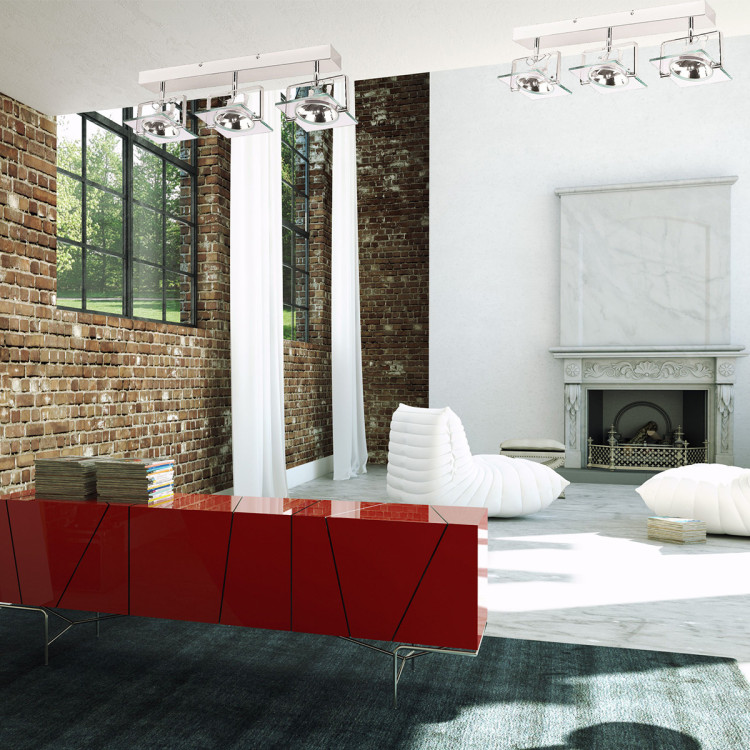 Plafon kinkiet Industrial srebrny 3xQR111 - 8903