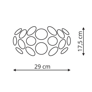 Kinkiet Ferrara srebrny 1xE14