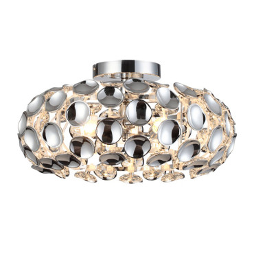 Ozdobny plafon Ferrara srebrny 3xE15