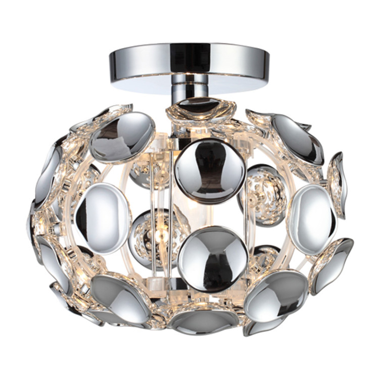 Ozdobny plafon Ferrara srebrny 1xE14 - 8919