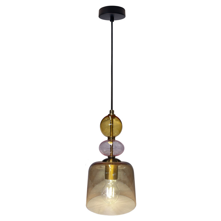 Lampa wisząca Tropea bursztynowa 1xE27 - 8928