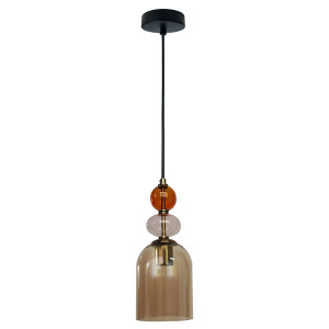 Lampa wisząca Tropea bursztynowa 1xE27