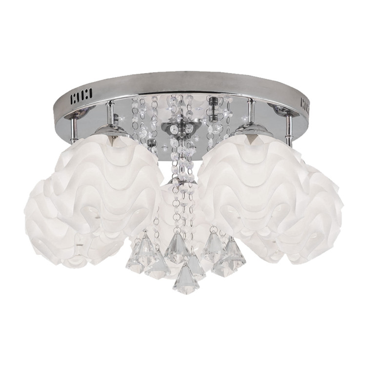 Ozdobny plafon Sada srebrny 5xE14 plus LED - 8962