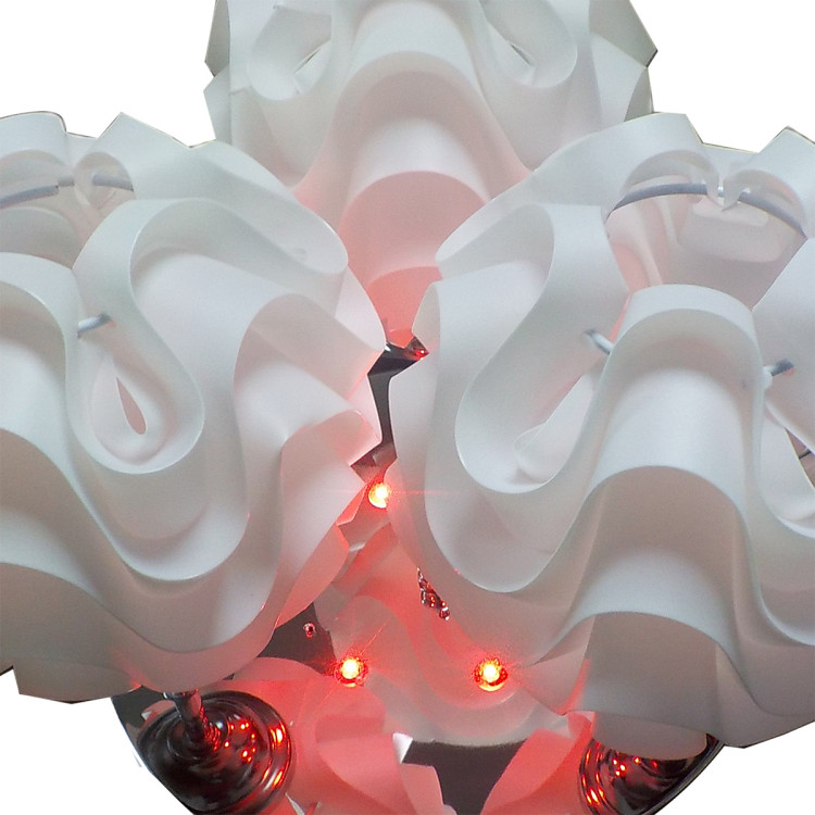 Ozdobny plafon Sada srebrny 3xE14 plus LED - 8972