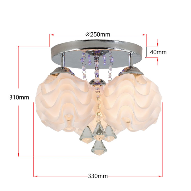 Ozdobny plafon Sada srebrny 3xE14 plus LED - 8974