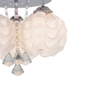 Ozdobny plafon Sada srebrny 3xE14 plus LED