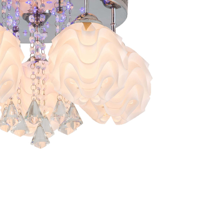 Ozdobny plafon Sada srebrny 3xE14 plus LED - 8976