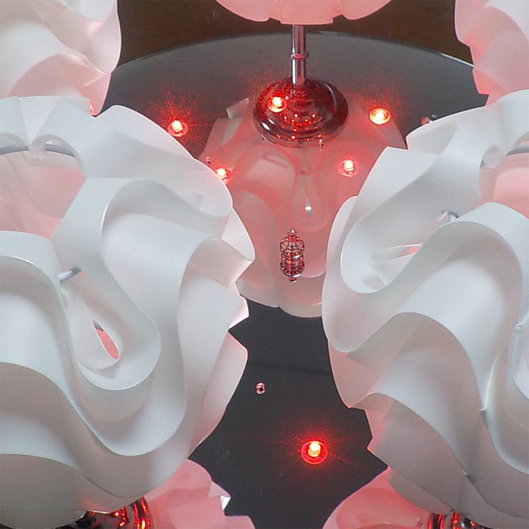 Ozdobny plafon Sada srebrny 5xE14 plus LED - 8978