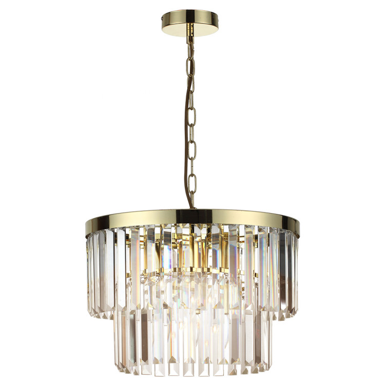 Lampa wisząca Vetro 5 antyczne złoto 5xE14 - 8989