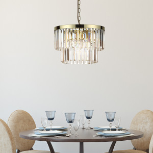 Lampa wisząca Vetro 5 antyczne złoto 5xE14