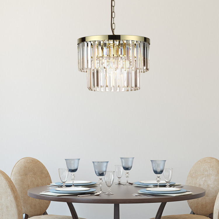 Lampa wisząca Vetro 5 antyczne złoto 5xE14 - 8991