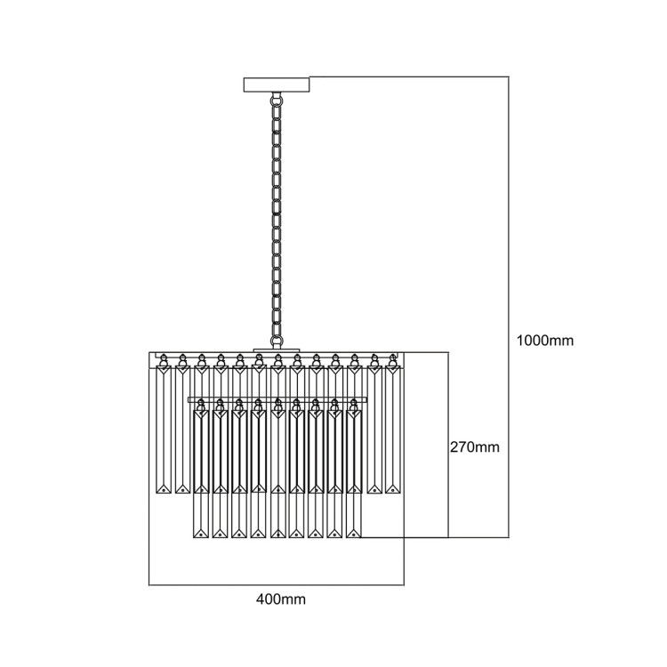 Lampa wisząca Vetro 5 antyczne złoto 5xE14 - 8993