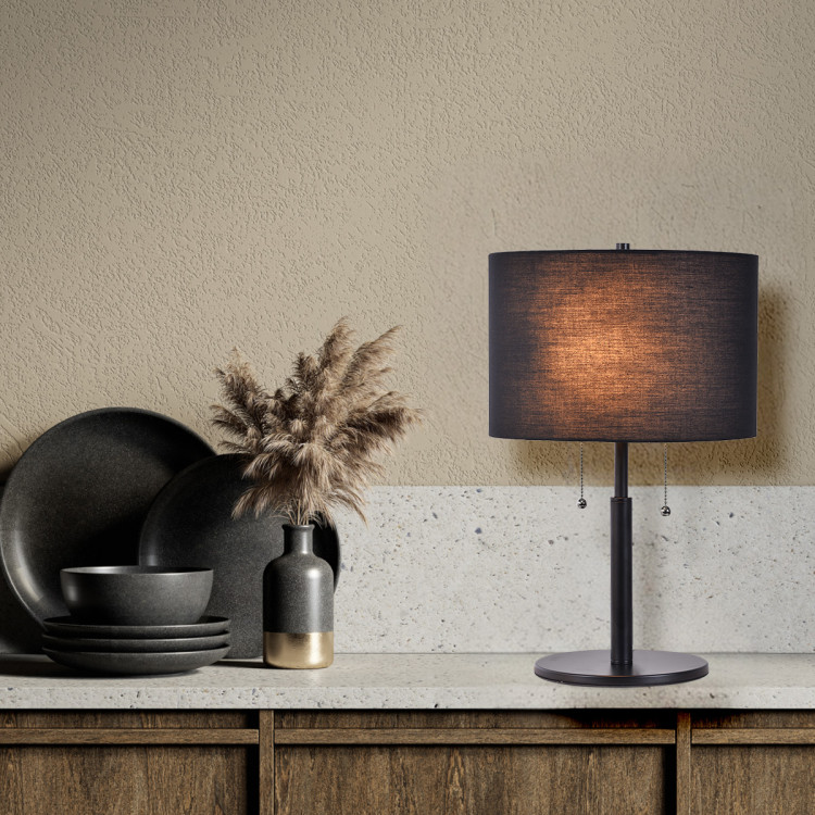 Lampa stołowa Fogo czarna 2xE27 - 9005